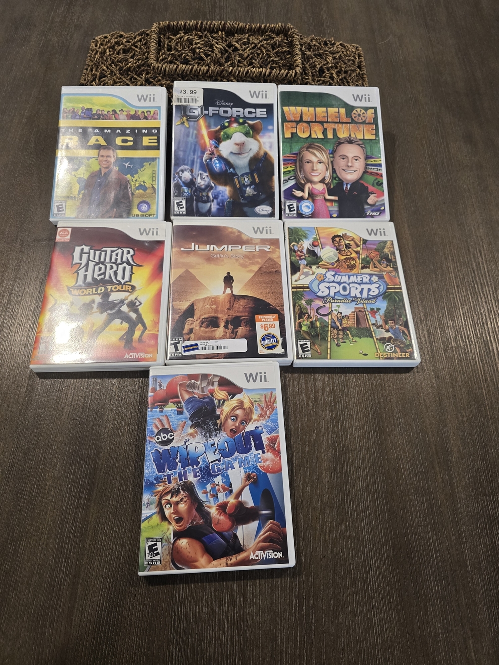 Wii Game Bundle - Assorted Titles in White Cases